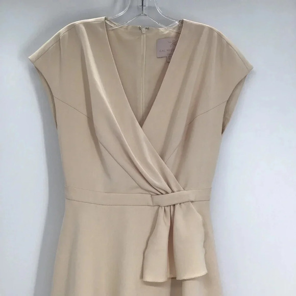 Gal Meets Glam Lydia Dress Blush Pink Neutral Classic Minimalist Size 4 - Picture 5 of 12